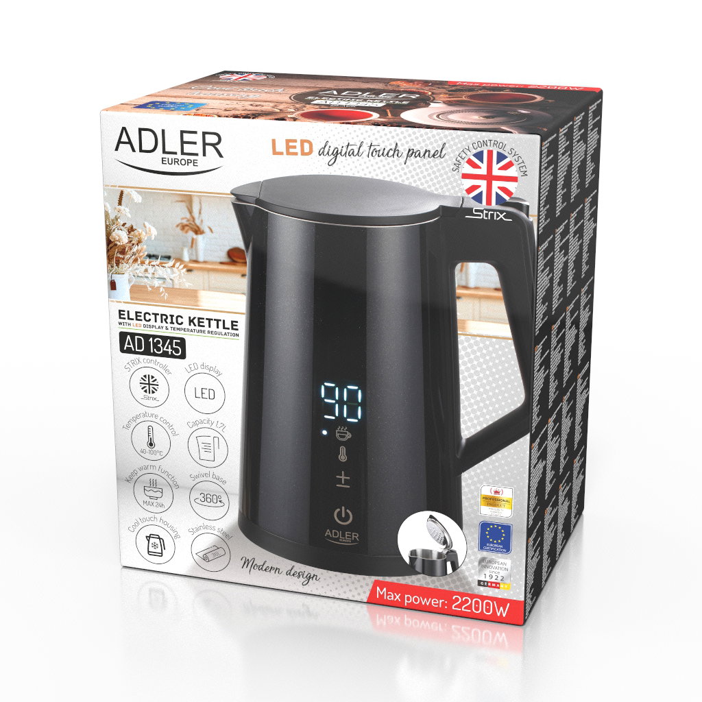 Adler Električni grelni uređaj za vodu 2200W AD1345B | shoptok.hr