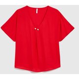 Marisse Red Viscose Shirt | ePonuda.com
