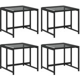 Furnova Vrtni stolčki 4 kosi črn poli ratan, (21954350) | Shoptok.si