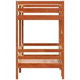  Krevet na kat voštano smeđi 75 x 190 cm od masivne borovine | shoptok.hr