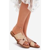 VINCEZA Womens Flat Sandals With Decorative Detail | Shoptok.si