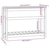  Sadilica s policom crna 111,5x34,5x81 cm od masivne borovine | shoptok.hr