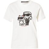 Karl Lagerfeld Majica boja pijeska / crvena / crna cijene