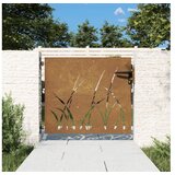 vidaXL Vrtna vrata 85x75 cm corten jeklo dizajn trave cene