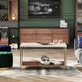 Playboy klubska miza, bela, barve oreha, zlate barve | Shoptok.si