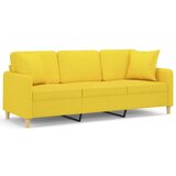  Kavč trosed z blazinami svetlo rumen 180 cm blago | Shoptok.si