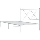  Metalni okvir za krevet s uzglavljem bijeli 90 x 190 cm | shoptok.hr