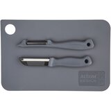 Altom design set daska za rezanje + nož + strugač, 24 cm, siva | shoptok.hr