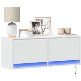 vidaXL Zidni TV ormarić s LED svjetlima bijeli 100 x 31 x 38 cm | shoptok.hr