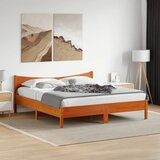 Furnova Posteljni okvir brez vzmetnice vošč. rjav 200x200 cm borovina, (21934858) Cene
