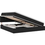  Krevet s prostorom za pohranu s LED-om Crna 200 x 200 cm | shoptok.hr