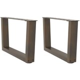  noge jedilne mize v-oblika 2 kosa naravno jeklo 60x(30-31,3) cm Cene