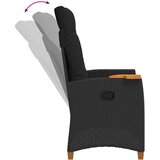  Fotelja za ležanje s pločom za čaj Crna 62 x 64 x 112 cm | shoptok.hr