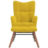  Stolica za ljuljanje s osloncem za noge boja senfa baršunasta | shoptok.hr