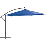 vidaXL Previsni senčnik z aluminijastim drogom 350 cm moder Cene