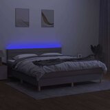  Box spring postelja z vzmetnico LED sv. siva 180x200 cm blago, (20937693) | Shoptok.si