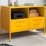 vidaXL TV omarica gorčično rumena 68x39x50,5 cm hladno valjano jeklo Cene