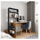 Hanah home radni sto sa policom za knjige aden oak anthracite cene