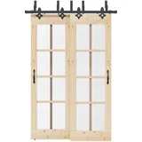 za klizna vrata 152,5 cm čelični crni