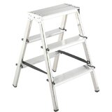 Alpos Dvostruke ljestve s gazištem (2 x 3 stepenice, Radna visina: 2,22 m, Aluminij) Cijene