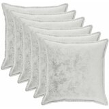  Presvlaka za jastuk 6 pcs HOUTEN Svjetlosiva 55 x 55 cm Flanel Cijene