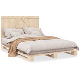 Maison Chic Posteljni okvir - Dvoposteljna postelja - Zakonska postelja z vzglavjem 160x200 cm trdna borovina-J5702, (21776697) | Shoptok.si