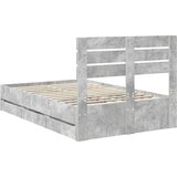  Okvir za krevet s ladicama Betonski sivi 135 x 190 cm - Beton siva 135 x 190 cm | shoptok.hr