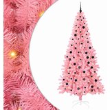 vidaXL Božićno drvce s 300 LED svjetlima Ružičasta 240 cm PVC | shoptok.hr