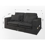 Ropez Črna sedežna garnitura 196 cm Nora – | Shoptok.si