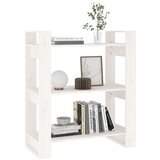 Ormarić za knjige / pregrada bijeli 80 x 35 x 91 cm od borovine | shoptok.hr
