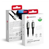  USB C na Lightning kabel Forcell F-Energy PD 3A 27W Cafule 50 cm - črn | Shoptok.si