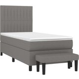  Box spring postelja z vzmetnico temno siva 80x200 cm blago, (20898848) | Shoptok.si