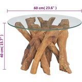  Klubska Mizica iz Masivne Tikovine 60 cm, (20713800) | Shoptok.si