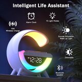 SUEWIDFAY namizna LED svetilka z 15 W brezžičnim polnilnikom in uro | Shoptok.si