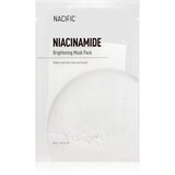 Nacific Niacinamide Brightening Mask Pack revitalizacijska maska iz platna proti znakom staranja 1 kos Slike