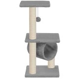 vidaXL penjalica za mačke sa stupovima za grebanje od sisala 65 cm siva | shoptok.hr