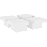  Stolić za kavu bijeli 90 x 90 x 28 cm od konstruiranog drva | Shoptok.si