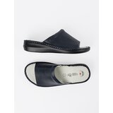 BOSHIMAO Women's flip-flops with leather insole navy blue | Shoptok.si