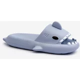 Kesi Women's lightweight foam slippers with shark motif, blue Kasila