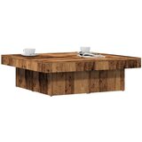 vidaXL Stol za kavu staro drvo 90 x 90 x 28 cm od konstruiranog drva | shoptok.hr
