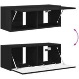 4 Set omare za televizijo na steni 4 pcs Črna Konstruiran les - - črna - 45.88 - 78,5 x 31 x 29,5 cm - 2025-vidaXL-Uvoz_2 | Shoptok.si