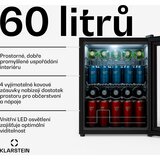 Klarstein Beersafe hladilnik za pijačo z zrcalnimi steklenimi vrati | 64 x 48 cm | Notranja LED osvetlitev | Shoptok.si