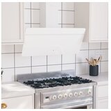  Kuhinjska napa 90 cm jeklo in kaljeno steklo bela | Shoptok.si