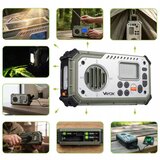  Kamperski radio sa ručnom kurblom i LED svetiljkom, funkcija power: 5V / 3×AAA / 2000 mAh, IPX4 | Eponuda.com
