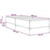  Okvir za krevet Hrast sonoma 80 x 200 cm - Hrast sonoma | shoptok.hr