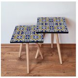 Hanah home sklapajući Stočić 2 Komada 2SHP47 - Navy Plavo