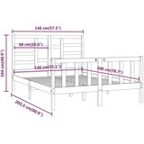  Posteljni okvir bel iz borovine 140x200 cm, (20684393) | Shoptok.si
