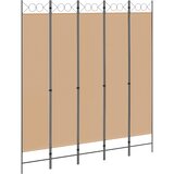  5-Panelni Pregrađivač Bež 200 x 220 cm Tkanina | shoptok.hr
