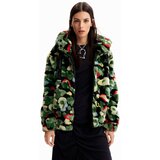Desigual Prehodna jakna zelena / rdeča / črna / bela | Shoptok.si