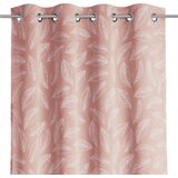  Curtain CALM color powder pink printed theme vegetable style classic silver silver metal eyelets velvet 140x250 AmeliaHome | shoptok.hr